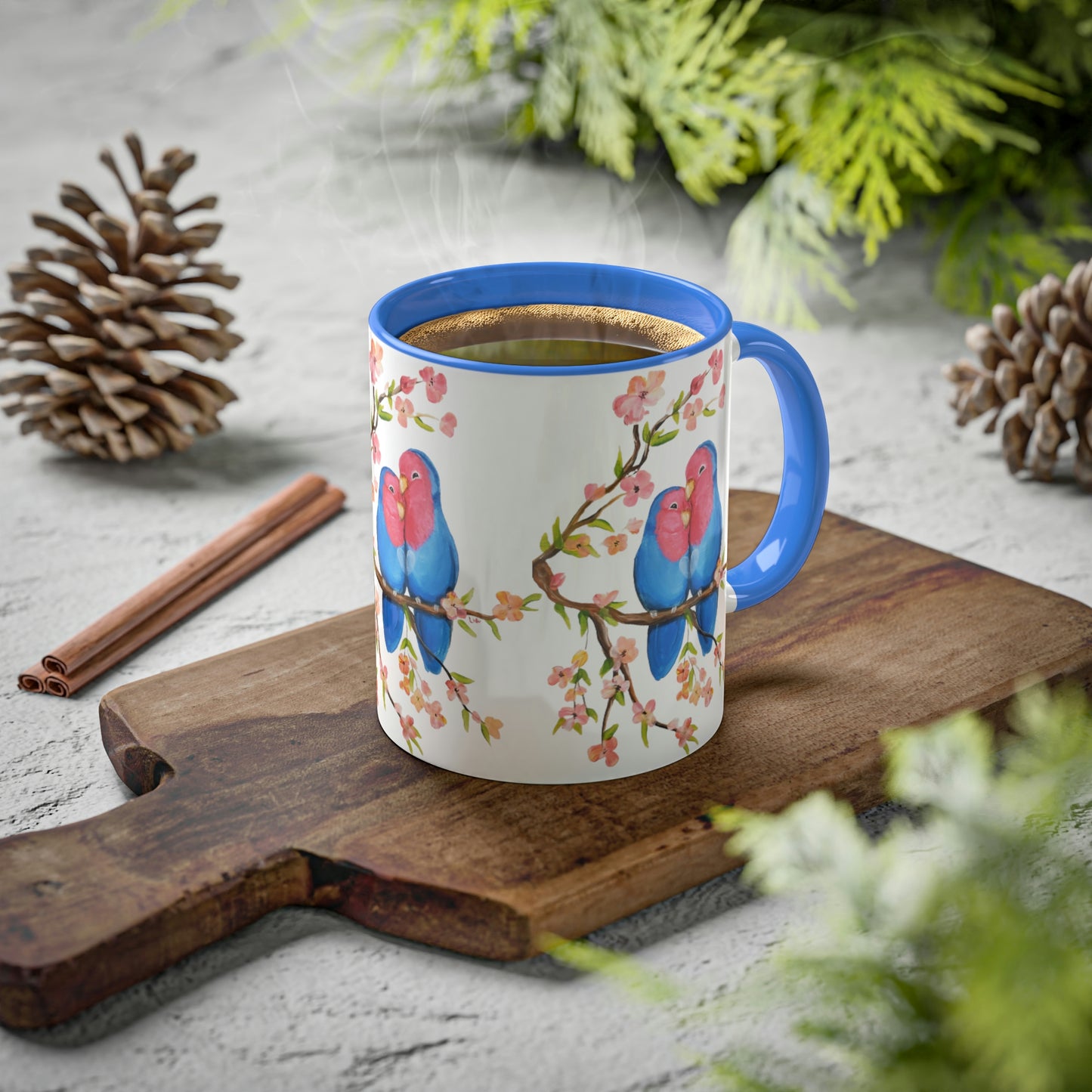 Love in Bloom Colorful Mugs, 11oz
