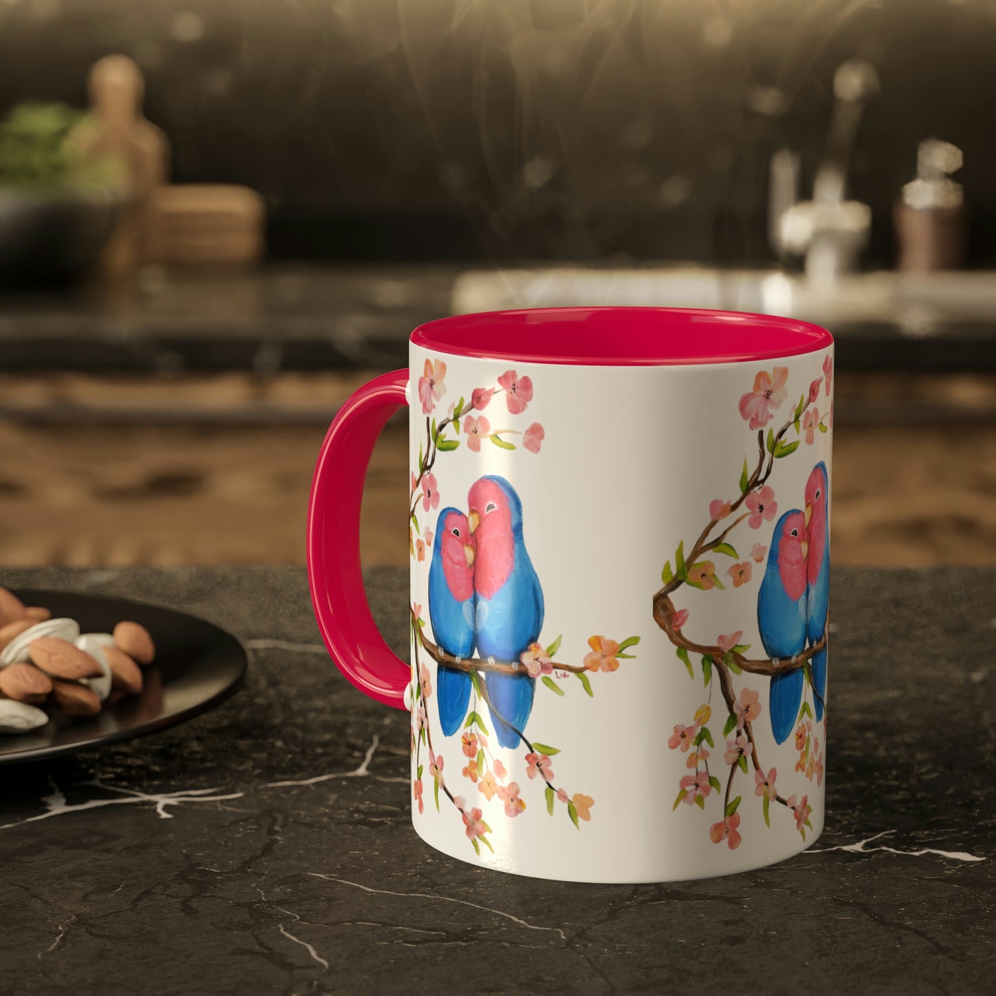 Love in Bloom Colorful Mugs, 11oz
