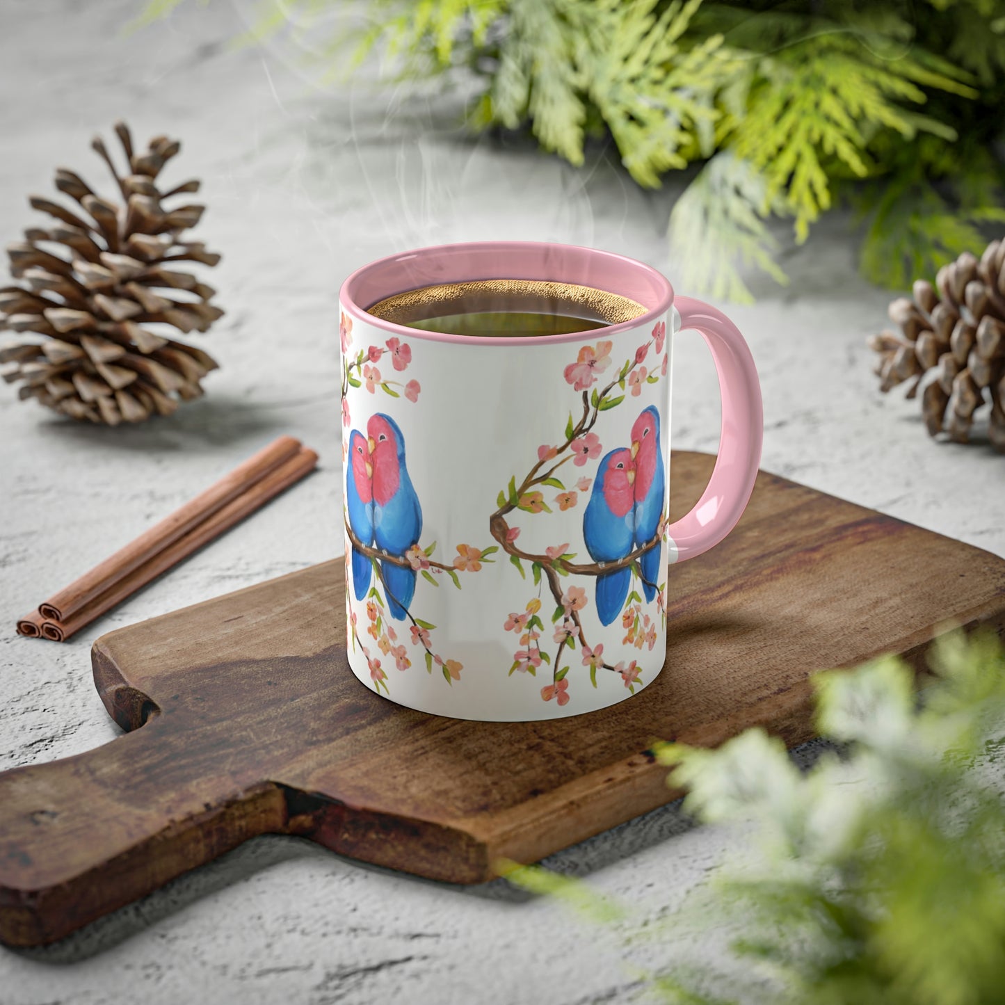 Love in Bloom Colorful Mugs, 11oz