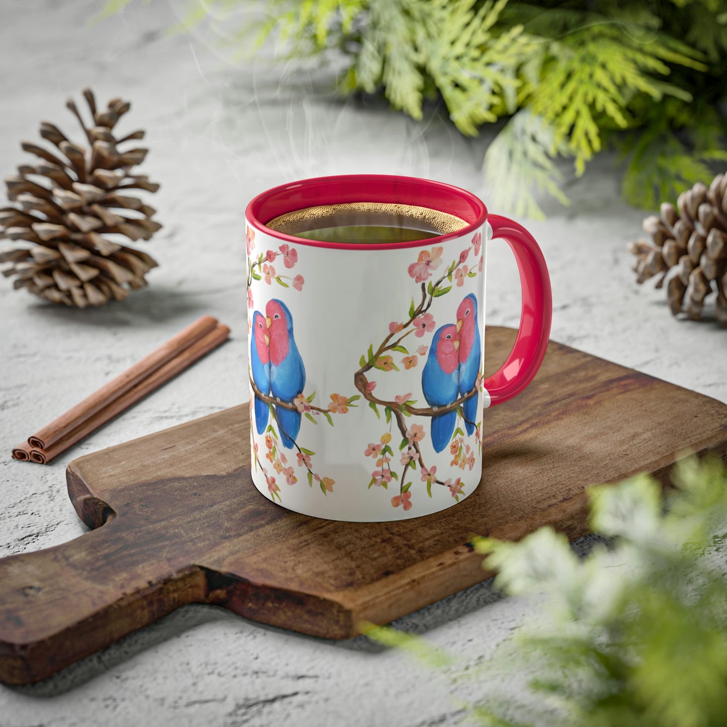 Love in Bloom Colorful Mugs, 11oz